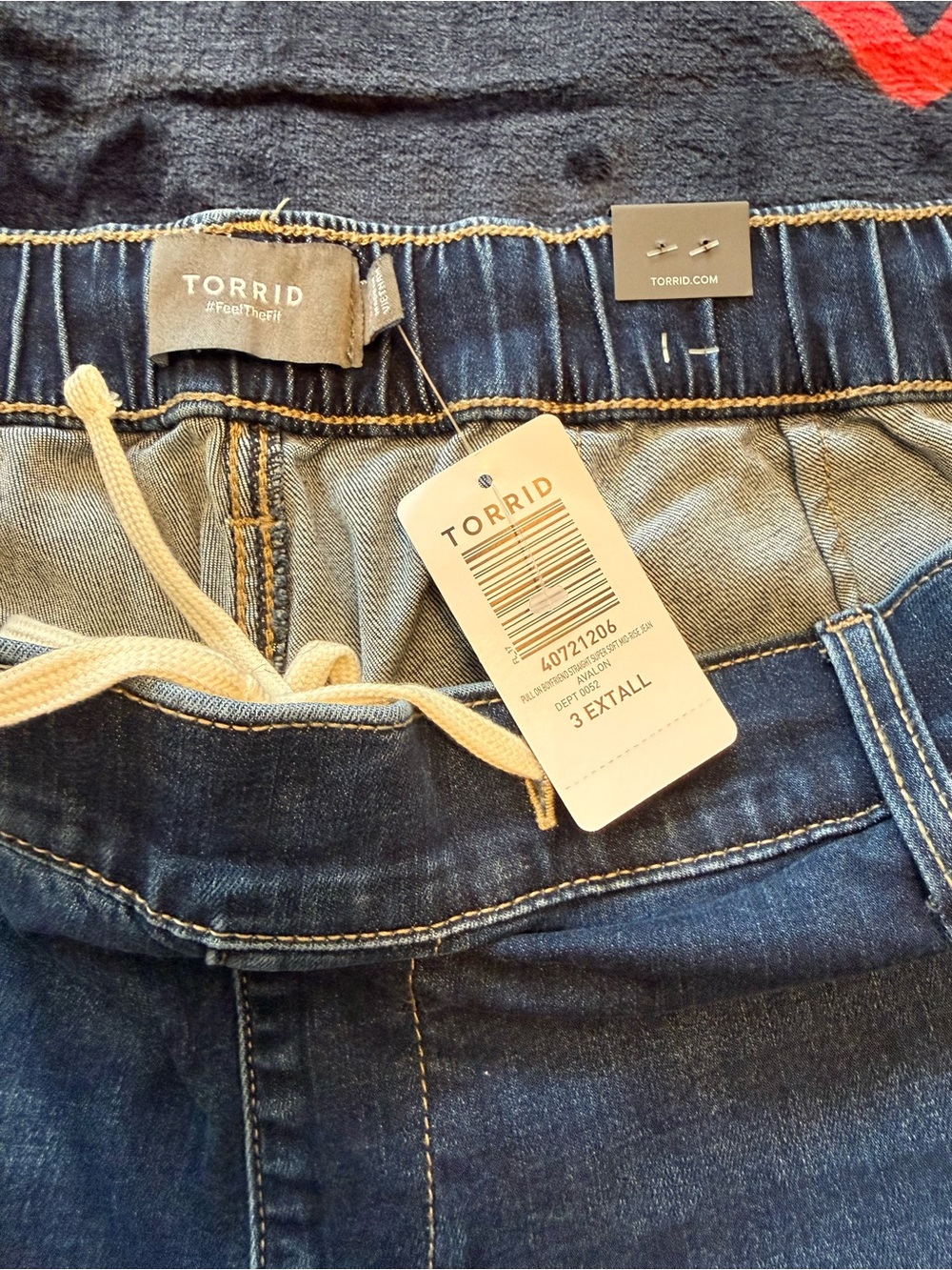 torrid Distressed Dark Blue Boyfriend Jeans - Picture 4 of 5